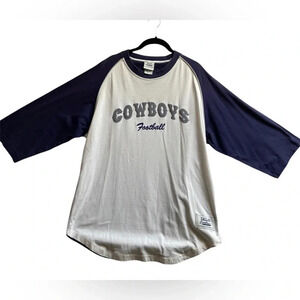 Vintage Dallas Cowboys 3/4 Sleeve Shirt NFL Football Jersey Size L